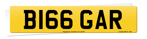 Registration number B166 GAR